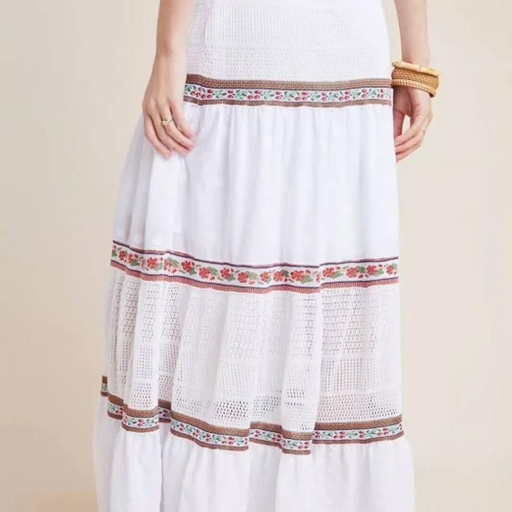 Anthropologie Cecilia Prado Tiered Maxi Skirt - Picture 4 of 5